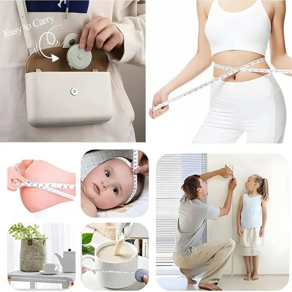 Pink Tape Measure 60 Inch Retractable Measuring Tape for Body and more - Picture 2 of 6